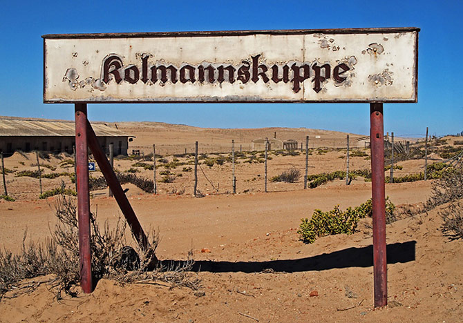 Ortsschild Kolmanskop
